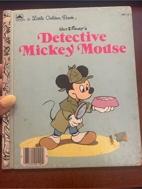 Vintage Disney Detective Mickey Mouse Little Golden Book 100-58 Storybook